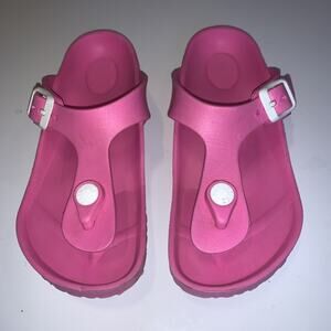 Birkenstock Gizeh Toe Post EVA Lightweight Buckle Sandals Pink Girls Size 12
